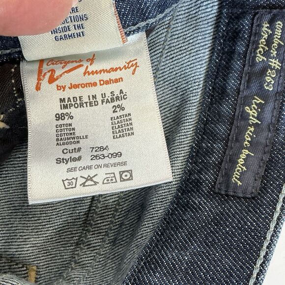 Citizens Of Humanity Jeans Women's Sz 30 Blue Amber Stretch Button Zip Boot Cut - Picture 8 of 13